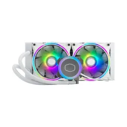 Enfriamiento Líquido Cooler Master ML240 Illusion White Edition - 2 Ventiladores - 1800 RPM - RGB - Blanco - MLX-D24M-A18PW-R1