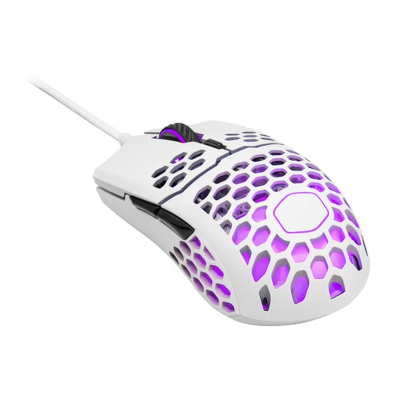 Mouse Gamer Cooler Master MM711 - Alámbrico - 6 Botones - RGB - Blanco - MM-711-WWOL1