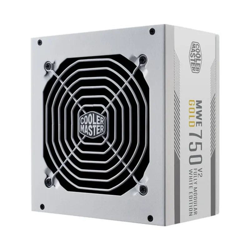 Fuente de Poder Cooler Master MWE Gold 750 V2 - 750W - ATX - 24 Pines - SATA - Blanco - MPE-7501-AFAAG-3GU2