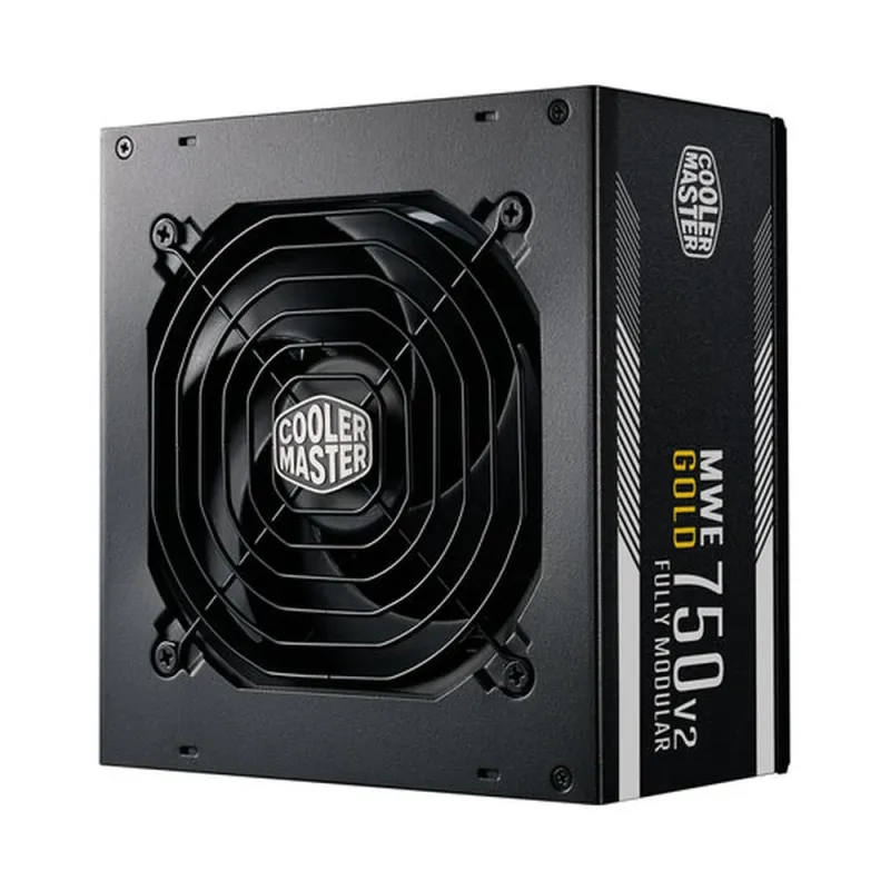 Fuente de Poder Cooler Master MWE GOLD 750 V2 - 750W - ATX - 24 Pin - 12x SATA - 80 Plus Gold - MPE-7501-AFAAG-3U2