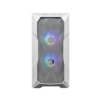 Gabinete Gamer Cooler Master TD300 Mesh - Media Torre - Mini-ITX Micro-ATX - 2x Ventiladores - Panel Lateral - Blanco - TD300-WGNN-S00