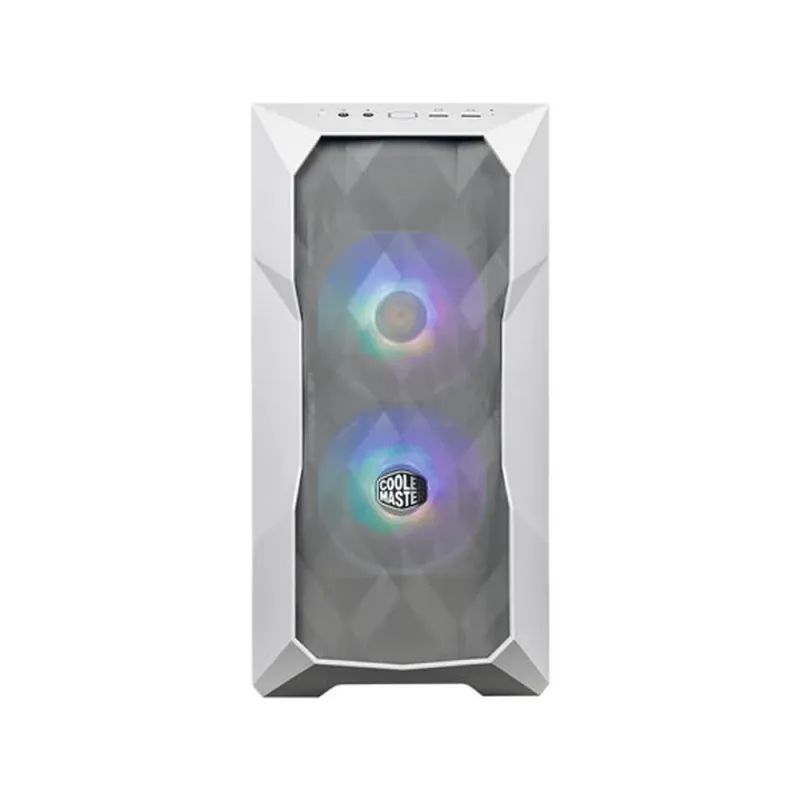 Gabinete Gamer Cooler Master TD300 Mesh - Media Torre - Mini-ITX Micro-ATX - 2x Ventiladores - Panel Lateral - Blanco - TD300-WGNN-S00