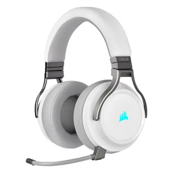 Diadema Gamer Corsair VIRTUOSO - Inalámbrico - Micrófono - RGB - Blanco - CA-9011186-NA