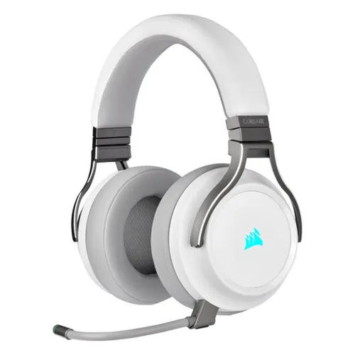 Diadema Gamer Corsair VIRTUOSO - Inalámbrico - Micrófono - RGB - Blanco - CA-9011186-NA