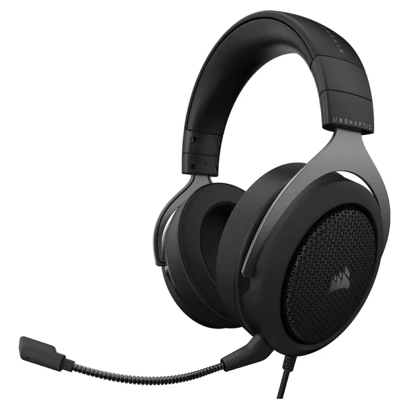 Diadema Gamer Corsair HS60 HAPTIC - Alámbrico - USB - Micrófono - Negro - CA-9011228-NA