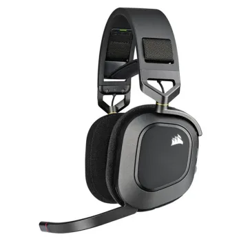 Diadema Gamer Corsair HS80 RGB WIRELESS - Inalámbrico - Micrófono - Negro - CA-9011235-NA