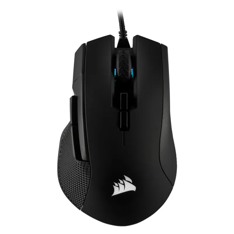 Mouse Corsair IRONCLAW RGB - 18,000 DPI - Alámbrico - USB 2.0 - 7 Botones - Óptico - Negro - CH-9307011-NA