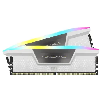 Memoria RAM Corsair VENGEANCE RGB - DDR5 - 32GB (2x16GB) - 5200MHz - DIMM - Para PC - Blanco - CMH32GX5M2B5200C40W