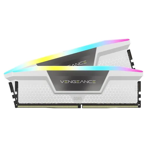 Memoria RAM Corsair VENGEANCE RGB - DDR5 - 32GB (2x16GB) - 5200MHz - DIMM - Para PC - Blanco - CMH32GX5M2B5200C40W Memoria RAM Corsair VENGEANCE RGB - DDR5 - 32GB (2x16GB) - 5200MHz - DIMM - Para PC - Blanco - CMH32GX5M2B5200C40W