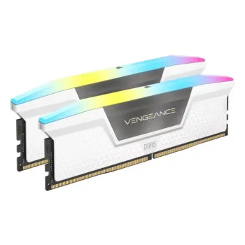 Memoria RAM Corsair VENGEANCE RGB - DDR5 - 64GB (2x32GB) - 6400MT/s - DIMM - Para PC - Blanco - CMH64GX5M2B6400C32W
