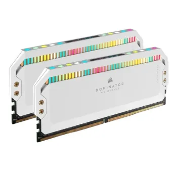 Memoria RAM Corsair DOMINATOR PLATINUM RGB - DDR5 - 64GB (2x32GB) - 5600MT/s - DIMM - Para PC - Blanco - CMT64GX5M2B5600C40W
