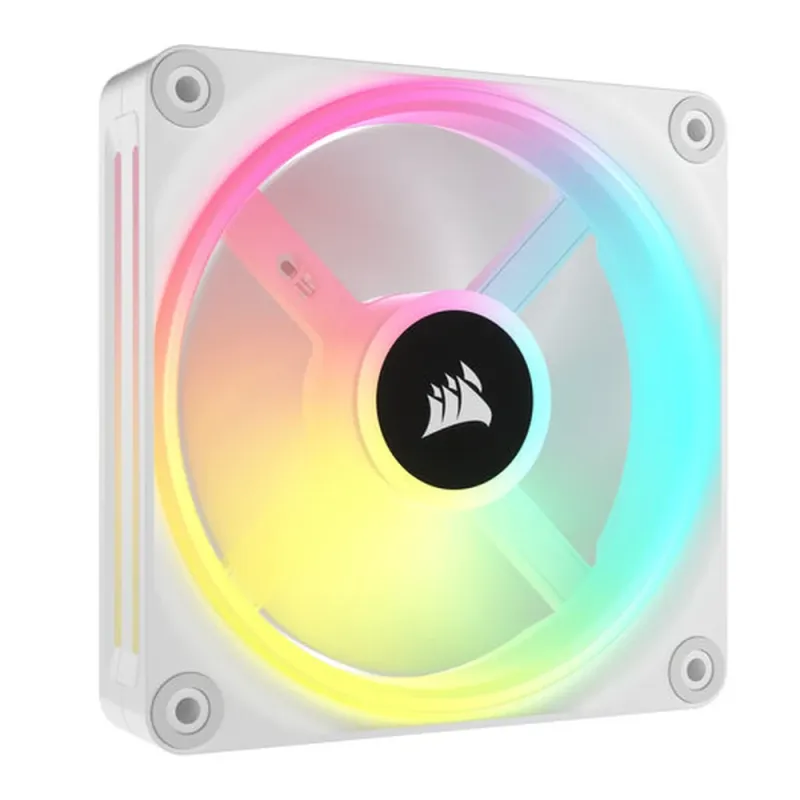 Kit de Ventiladores Corsair iCUE LINK QX120 RGB - 120mm - 2400 RPM - Blanco - 3 Piezas - CO-9051006-WW