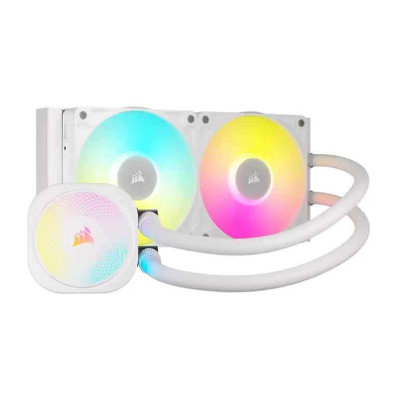 Enfriamiento Líquido Corsair iCUE LINK TITAN 240 RX RGB - 2 Ventiladores - 2100 RPM - Blanco - CW-9061020-WW