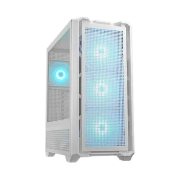 Gabinete Gamer COUGAR MX600 RGB - Torre - ATX/Micro ATX/Mini ITX/CEB/E-ATX - Panel Lateral - Blanco - 3857C90.0002