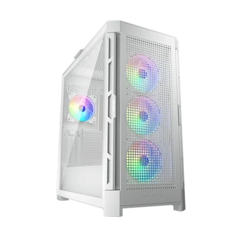 Gabinete Gamer COUGAR Airface Pro RGB - Media Torre - ATX/Micro ATX/Mini ITX/CEB/E-ATX - Panel Lateral - Blanco - 385AD10.0004