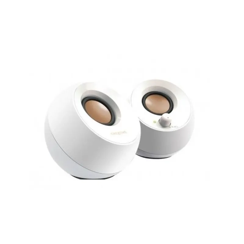 Bocinas para Computadora Creative Pebble - Alámbrico - USB - Blanco - 51MF1680AA001