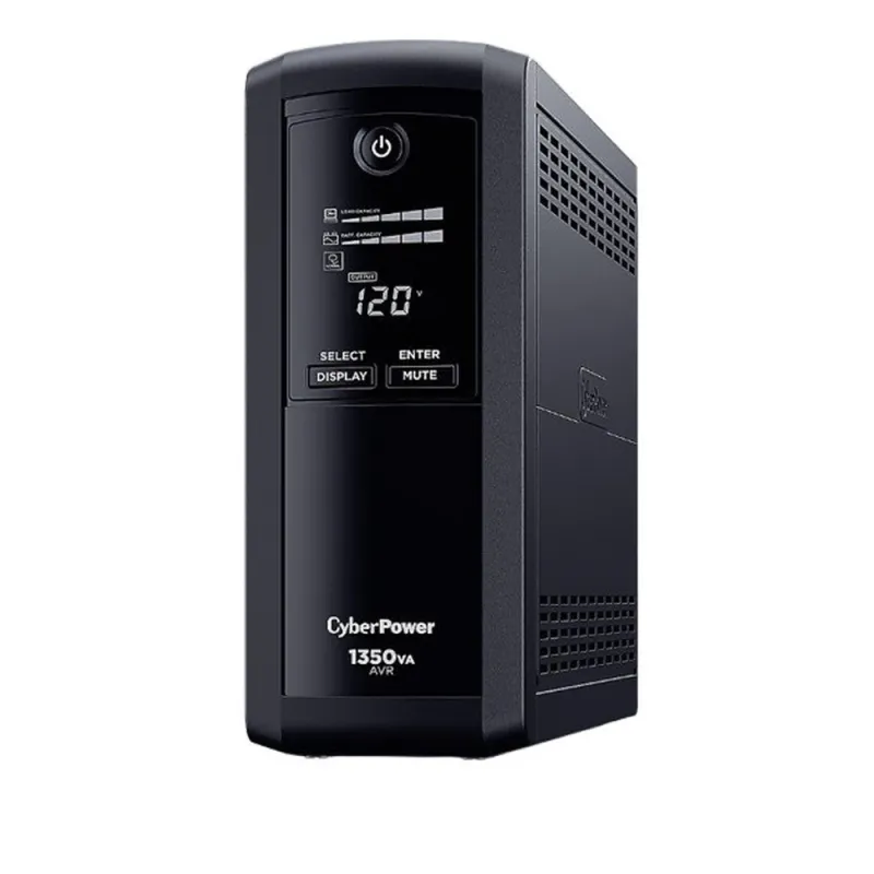 No Break CyberPower CP1350AVRLCDa - 1350VA/815W - 10 Contactos NEMA 5-15R - Línea Interactiva - LCD - CP1350AVRLCDA