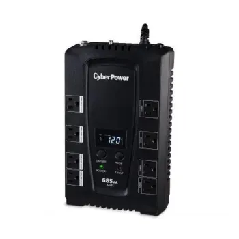 No Break CyberPower CP685AVRLCDA - 685VA/390W - 8 Contactos - CP685AVRLCDA