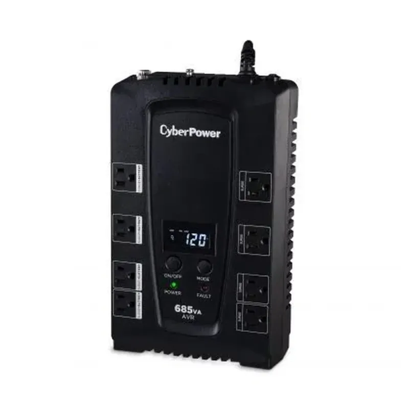 No Break CyberPower CP685AVRLCDA - 685VA/390W - 8 Contactos - CP685AVRLCDA