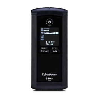 UPS CyberPower - 850VA/510W - 9 contactos - Línea interactiva - LCD - AVR - CP850AVRLCD