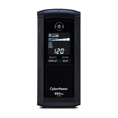 UPS CyberPower - 850VA/510W - 9 contactos - Línea interactiva - LCD - AVR - CP850AVRLCD UPS CyberPower - 850VA/510W - 9 contactos - Línea interactiva - LCD - AVR - CP850AVRLCD