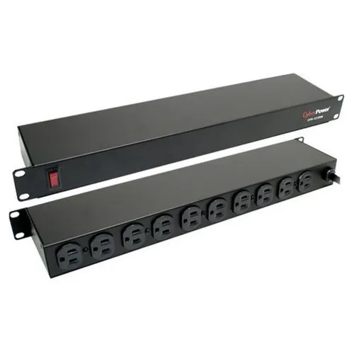 PDU CyberPower - 10 Contactos - NEMA 5-15R - Fase única - 120V - 15A - CPS1215RM PDU CyberPower - 10 Contactos - NEMA 5-15R - Fase única - 120V - 15A - CPS1215RM