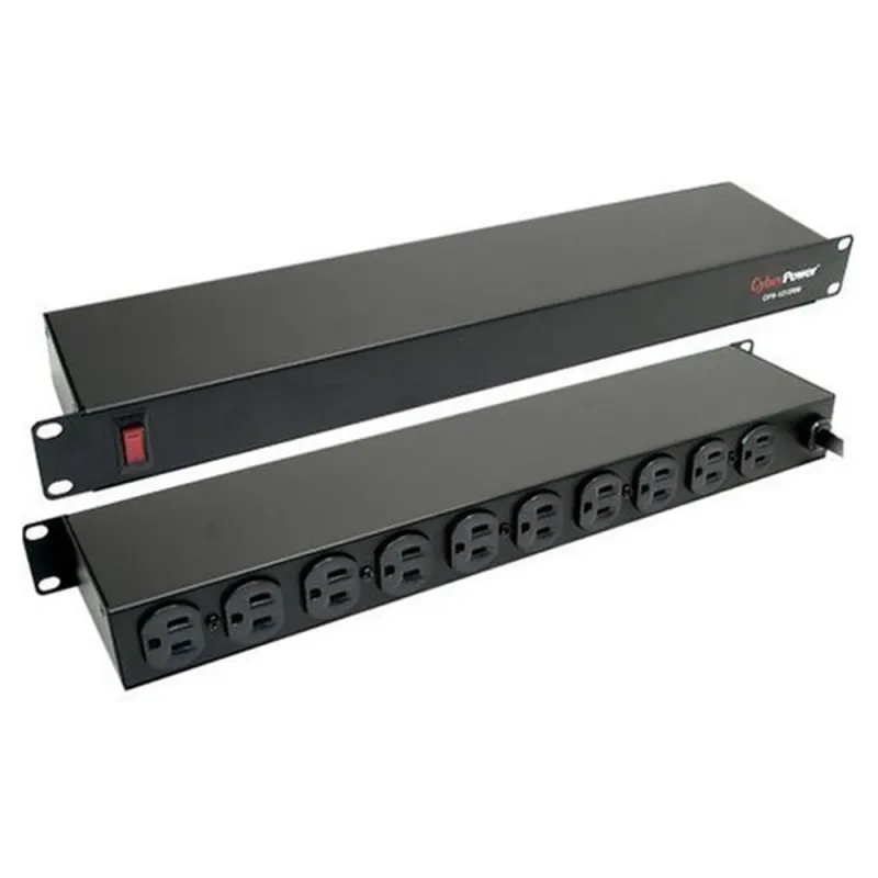 PDU CyberPower - 10 Contactos - NEMA 5-15R - Fase única - 120V - 15A - CPS1215RM