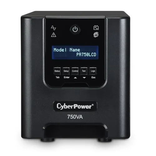 UPS CyberPower PR750LCD - 750VA/525W - 6 Contactos - Línea interactiva - LCD - AVR - PR750LCD