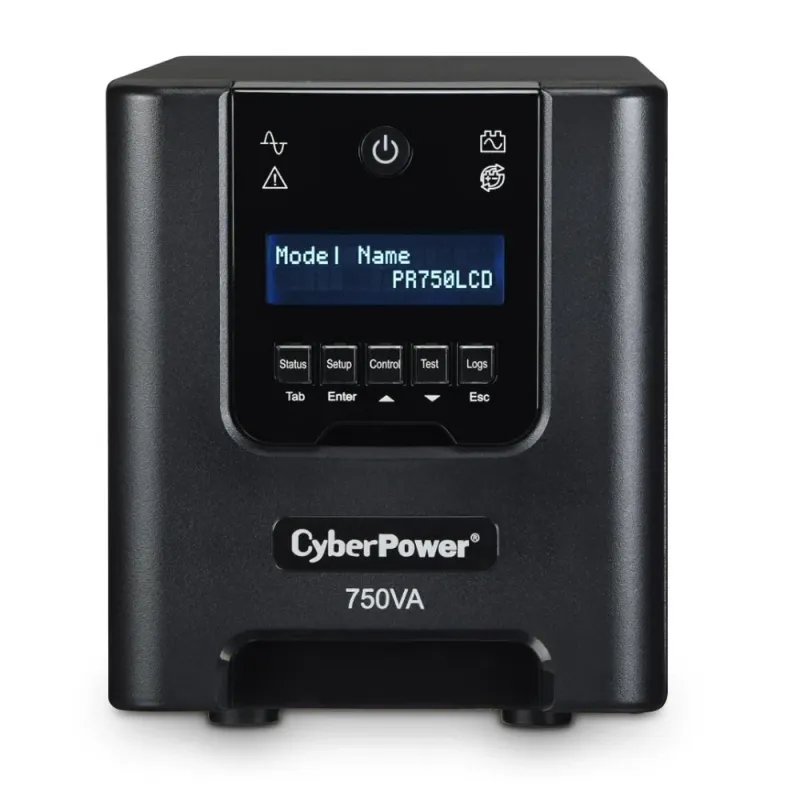 UPS CyberPower PR750LCD - 750VA/525W - 6 Contactos - Línea interactiva - LCD - AVR - PR750LCD