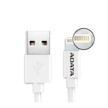 Cable Lightning Adata Amfipl 1M Cwh Usb 2.0 1M Blanco - AMFIPL-1M-CWH