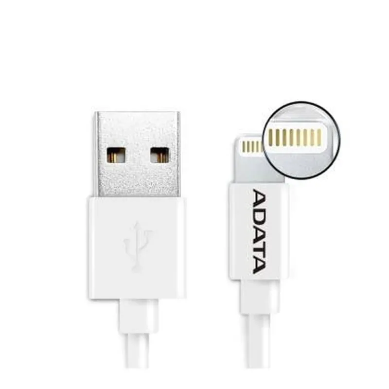 Cable Lightning Adata Amfipl 1M Cwh Usb 2.0 1M Blanco - AMFIPL-1M-CWH