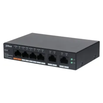 Switch Dahua CS4006-4ET-60 - Fast Ethernet - 4 Puertos PoE+ - 2 Uplink - Gestionado - DH-CS4006-4ET-60
