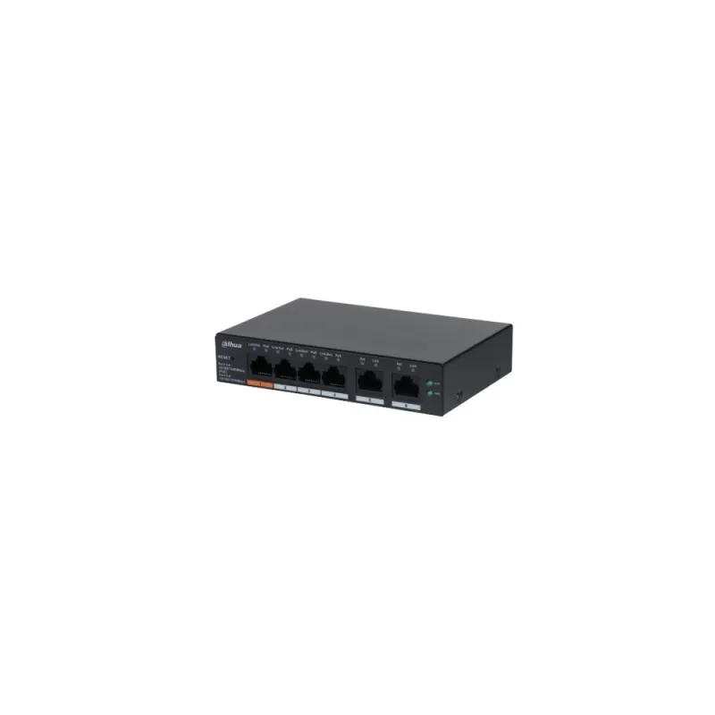 Switch Dahua DH-CS4006-4GT-60 - Gigabit Ethernet - 4 Puertos PoE+ - 2 Uplink - Gestionado - DH-CS4006-4GT-60