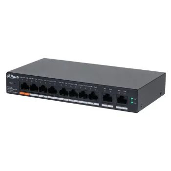 Switch Dahua CS4010-8ET-60 - Gigabit Ethernet - 8 Puertos PoE+ - 2 Uplink - Gestionado - DH-CS4010-8ET-60