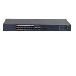 Switch Dahua DH-CS4218-16ET-135 - Gigabit Ethernet - 16 Puertos PoE++ - 2 Uplink - 2 SFP - Administrado - DH-CS4218-16ET-135 Switch Dahua DH-CS4218-16ET-135 - Gigabit Ethernet - 16 Puertos PoE++ - 2 Uplink - 2 SFP - Administrado - DH-CS4218-16ET-135