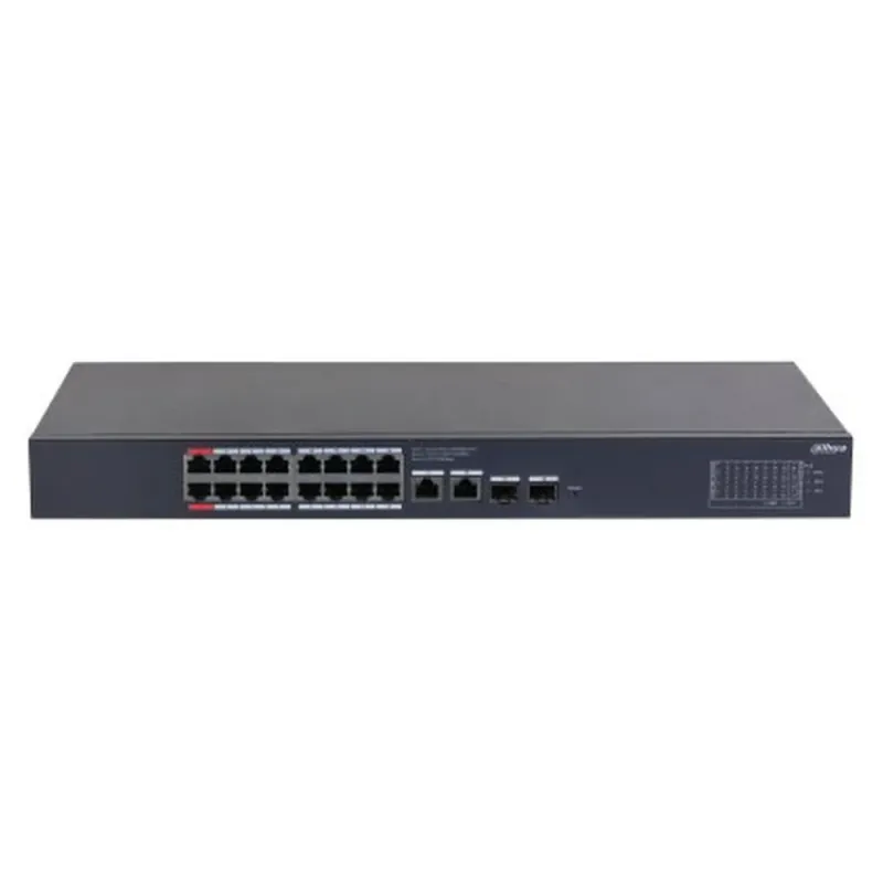 Switch Dahua CS4220-16GT-190 - Gigabit Ethernet - 16 Puertos PoE++ - 2 Uplink - 2 SFP - Gestionado - DH-CS4220-16GT-190