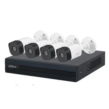 Kit de Vigilancia Dahua - DVR XVR1B04-I - 4 Canales - 4 Cámaras B1A11 - 1MP - Bala - IR 20M - DH-KIT/XVR1B04-I/4-B1A11N-0280B