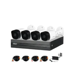 Kit de Vigilancia Dahua - DH-XVR1B04/08H - 4 Canales - 4x HAC-B2A51N - 5MP - Bala - IR 20M - DH-KIT/XVR1B04H-I/4-B2A51N-0280B Kit de Vigilancia Dahua - DH-XVR1B04/08H - 4 Canales - 4x HAC-B2A51N - 5MP - Bala - IR 20M - DH-KIT/XVR1B04H-I/4-B2A51N-0280B