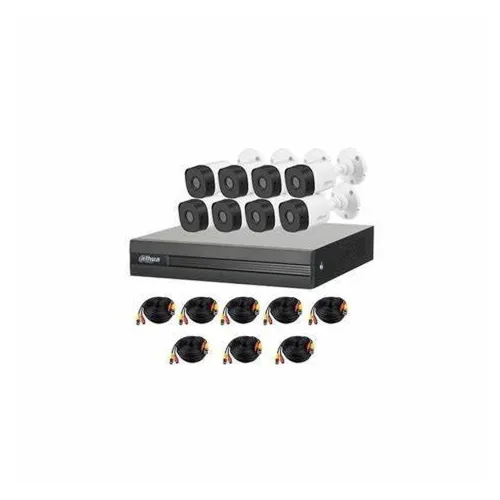 Kit de Vigilancia Dahua - DVR XVR1B08-I - 8 Canales - 8 Cámaras B1A21N - 2MP - Bala - IR 20M - DH-KIT/XVR1B08-I/8-B1A21N-0360B Kit de Vigilancia Dahua - DVR XVR1B08-I - 8 Canales - 8 Cámaras B1A21N - 2MP - Bala - IR 20M - DH-KIT/XVR1B08-I/8-B1A21N-0360B