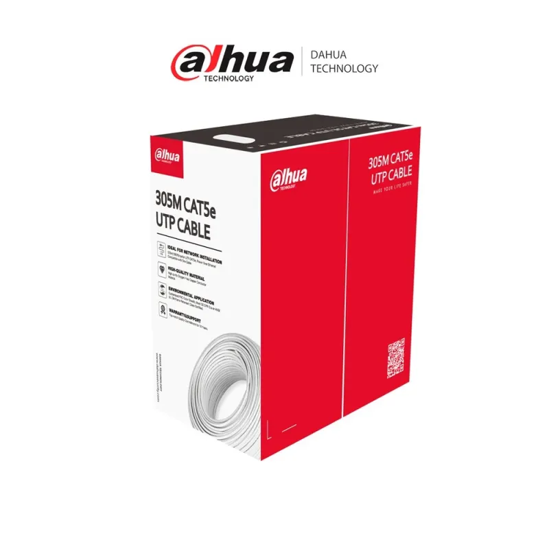 Bobina Dahua PFM920I-5EUN - Cat5e - 305M - 25 AWG - Blanco - DH-PFM920I-5EUN-C-V2 (white)