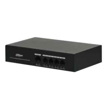 Switch Dahua DH-PFS3005-4ET-36 - Fast Ethernet - 4 Puertos PoE - No administrable - DH-PFS3005-4ET-36