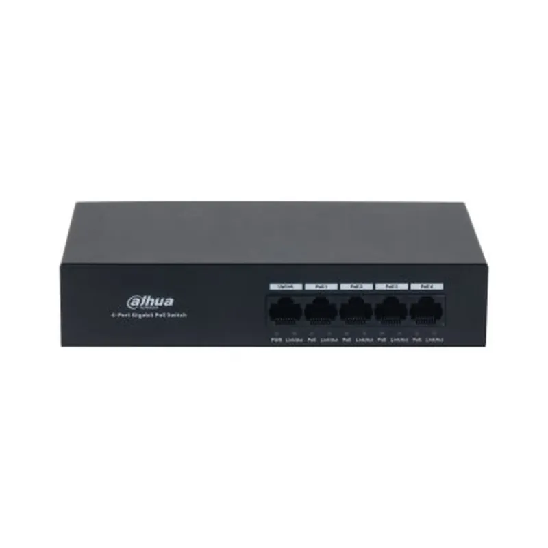 Switch Dahua PFS3005-4GT-36 - Gigabit Ethernet - 4 Puertos PoE+ - 1 Uplink - No Gestionado - DH-PFS3005-4GT-36