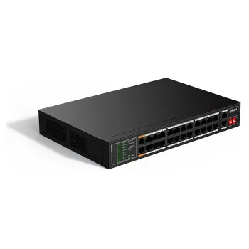 Switch Dahua SF1026LP - Fast Ethernet - 24 Puertos PoE+ - 2 Uplink - No Gestionado - DH-SF1026LP