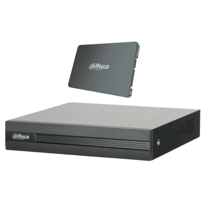 DVR Dahua XVR1B04H-I-SSD - 4 Canales - Hasta 1TB - HDMI - VGA - USB - Ethernet - Incluye SSD 512GB - DH-XVR1B04H-I-SSD