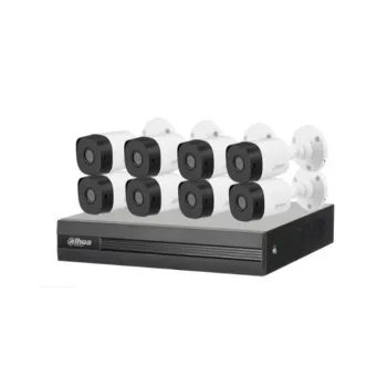 Kit de Vigilancia Dahua KITXVR1B08 - DVR - 8 Canales - 8 Cámaras B1A21 - Bala - DH-XVR1B08-I-KIT3