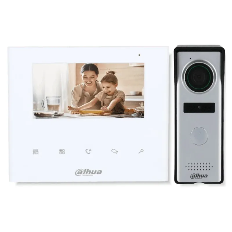 Kit de Videoportero Dahua DHI-KTA04 - 4.3" - Analógico - Botones Touch - Frente de Calle - 1.3MP - IP66 - DHI-KTA04