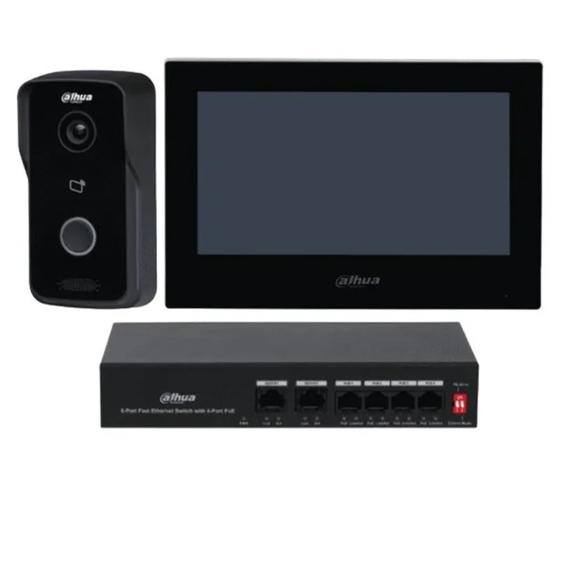 Kit de Videoportero IP Dahua KTP03 - Monitor 7" - Frente de Calle - Switch PoE - DHI-KTP03
