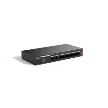 Switch Dahua SF1010LP - Fast Ethernet - 8 Puertos PoE+ - 2 Uplink - No Gestionado - DH-SF1010LP