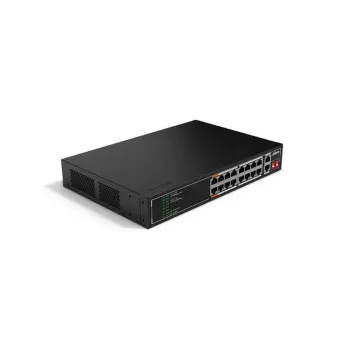 Switch Dahua SF1018LP - Fast Ethernet - 16 Puertos PoE+ - 2 Uplink - No Gestionado - DH-SF1018LP