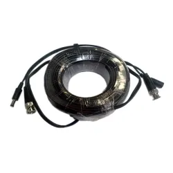 Cable SAXXON WB0120C - 2x BNC - Conector de energía Macho / Hembra - 20 Mts - Negro - WB0120C Cable SAXXON WB0120C - 2x BNC - Conector de energía Macho / Hembra - 20 Mts - Negro - WB0120C